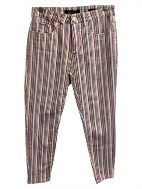 FDJ Belinda Olivia Colorful Vertical Stripe Skinny Pants Size S